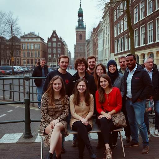 Historical image of the EuroVignette Solutions founding team in Amsterdam, 2015